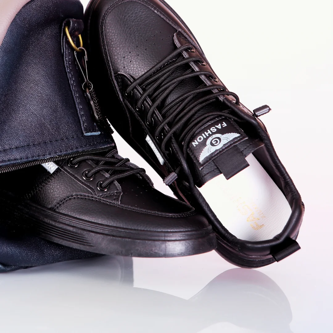 ⁦CABA sport classique couleur  NOIRE-grenat⁩ - الصورة ⁦6⁩