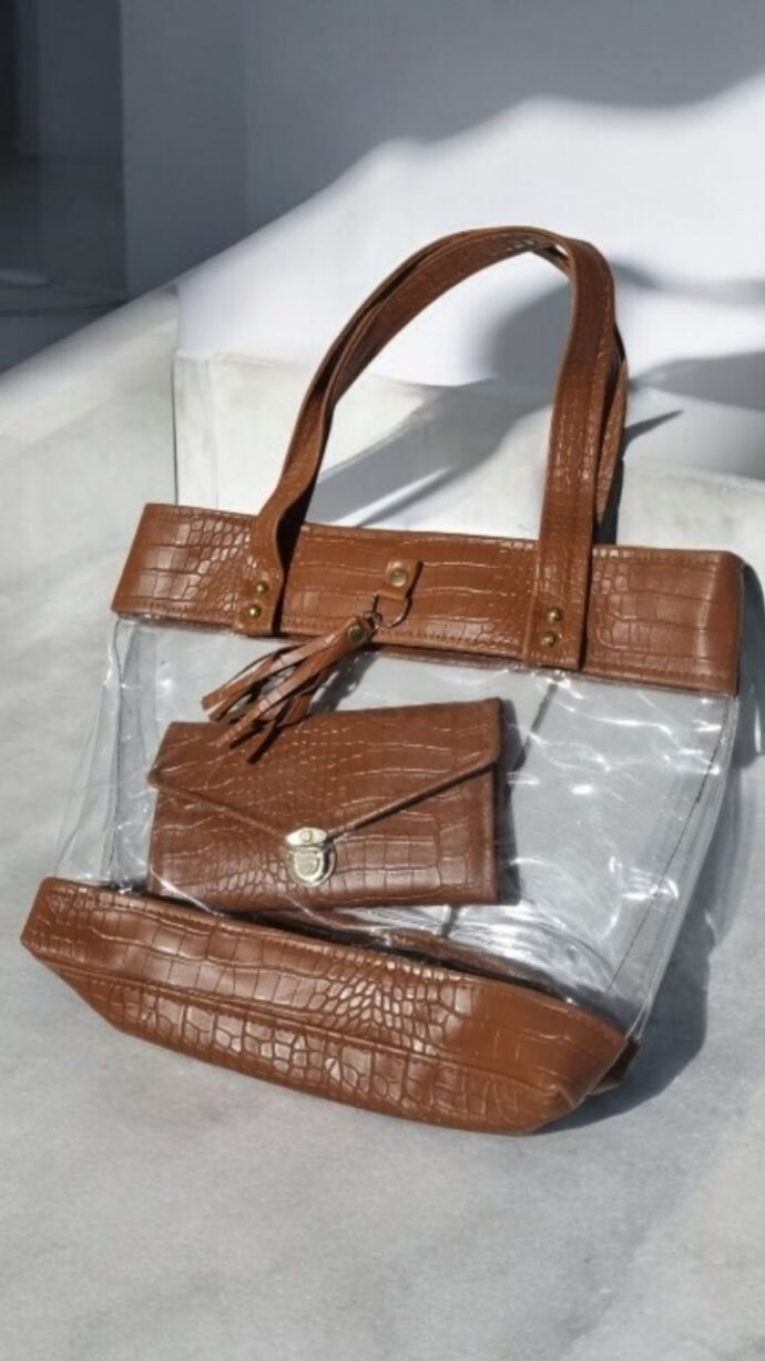 Sac transparent +portmonie